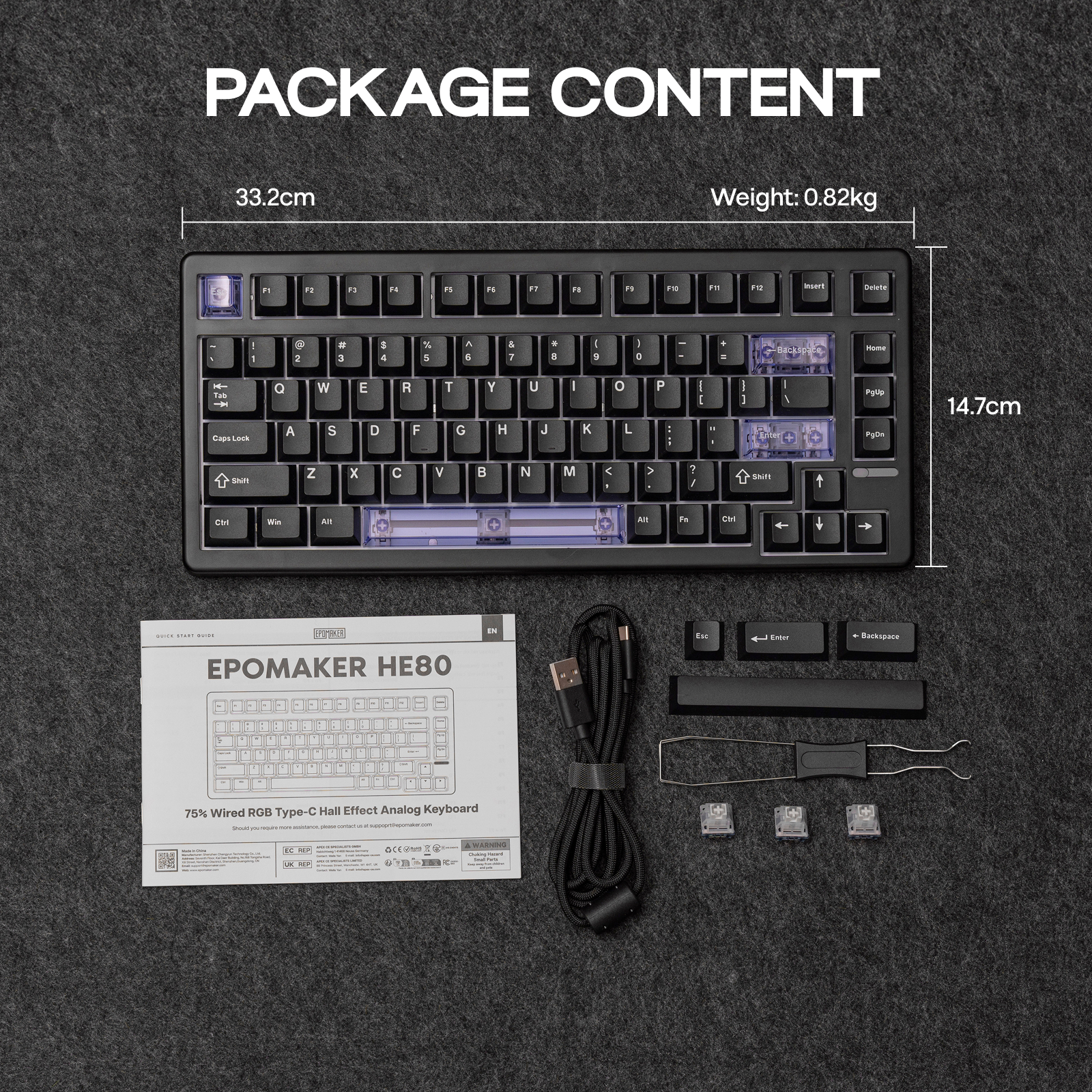 EPOMAKER HE80 Custom 75 US QWE - Pc Gaming Qwerty recensione e prezzo